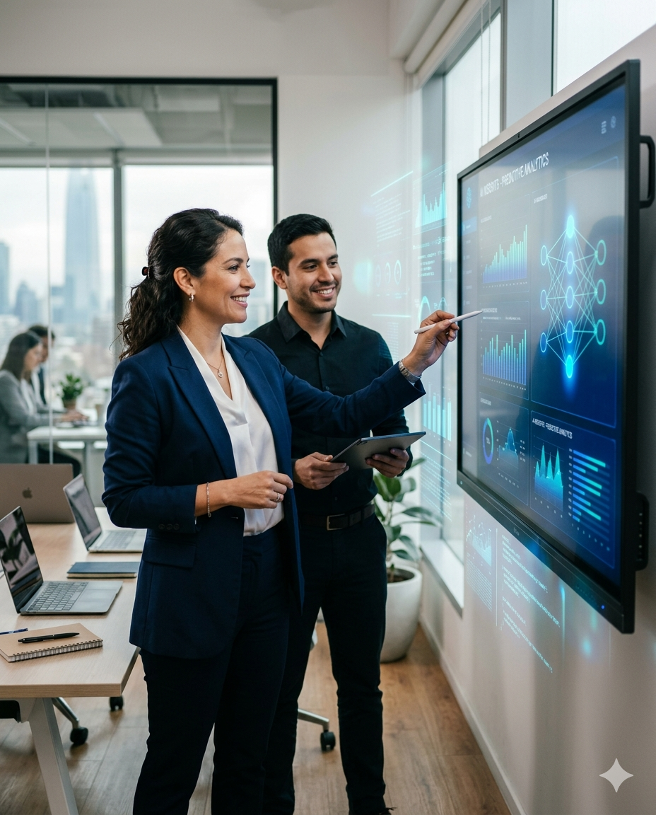 Equipo asesorando la implementación de inteligencia artificial